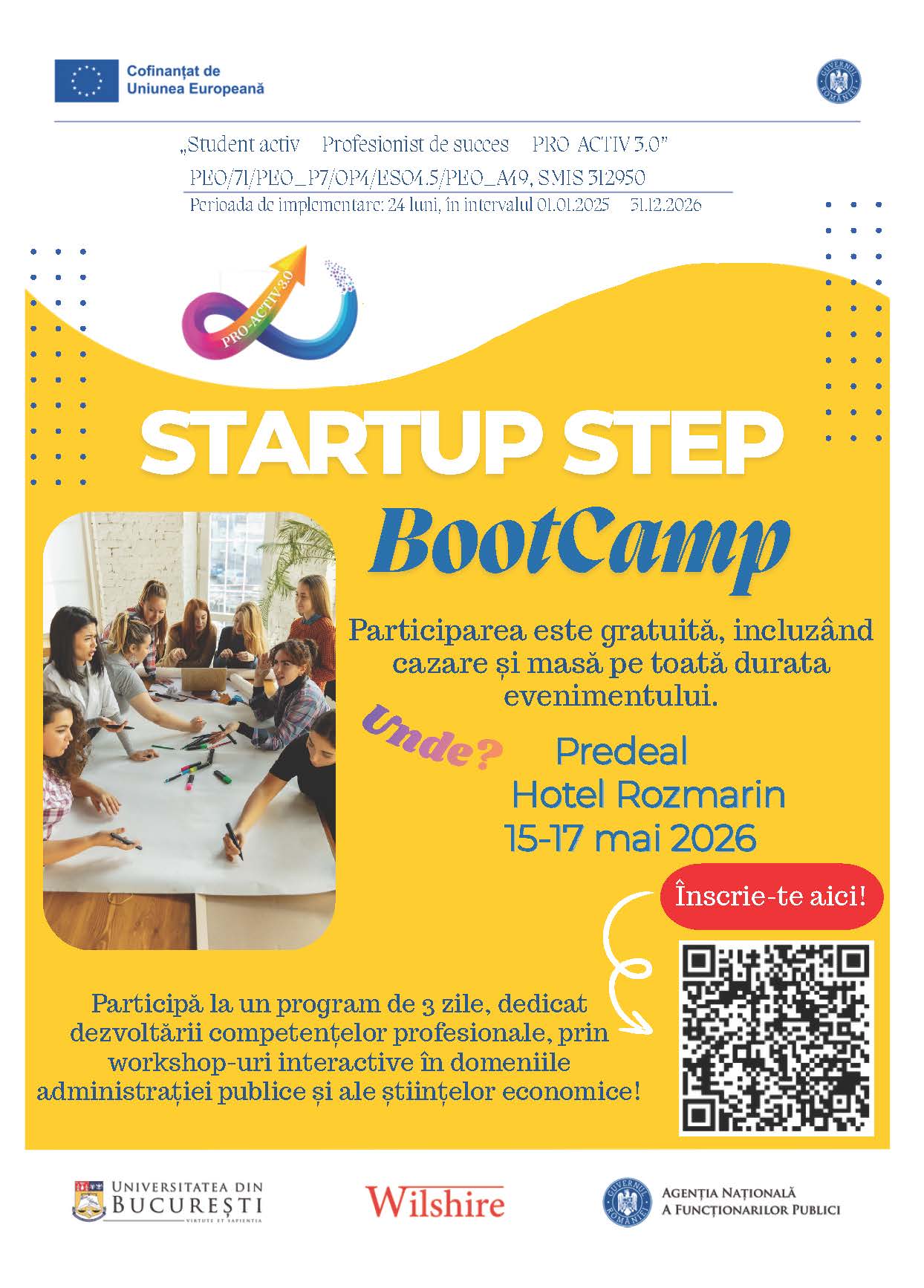 Demarare înscrieri Bootcamp, Predeal, 15 - 17 mai 2026